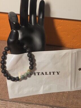 Vitality Lava Rock Stone Essential Oil Diffuser Bracelet Natural Health